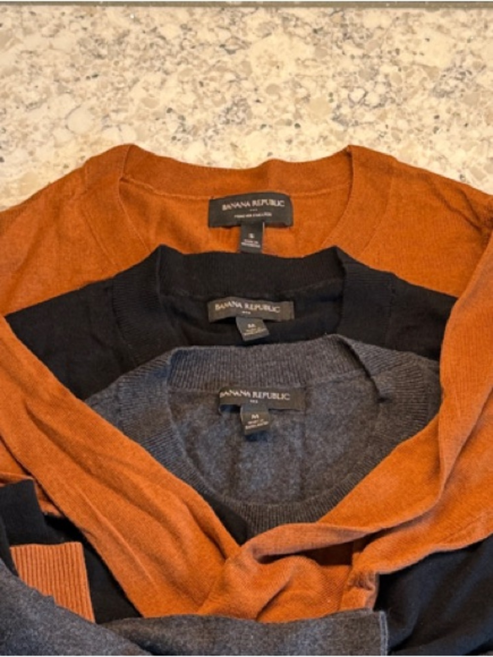 3 PACK! Women’s Banana Republic Crewneck Sweaters 🧡 🩶 🖤 READ DESCRIPTION